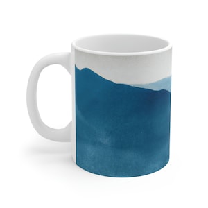 Montañas Apalaches, taza blanca de 11 oz