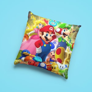 Mario and Friends vierkant gesponnen polyester kussen
