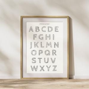 Minimalist Alphabet Poster I PDF and JPG I Preschool Wall Art I Playroom Decor I Minimalist Alphabet I Educational Poster I Homeschool Tool