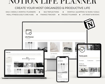 Notion Ultimate Life Planner Template, That Girl Notion Planner, Editable Aesthetic Notion Template, Digital Planner, Notion Dashboard