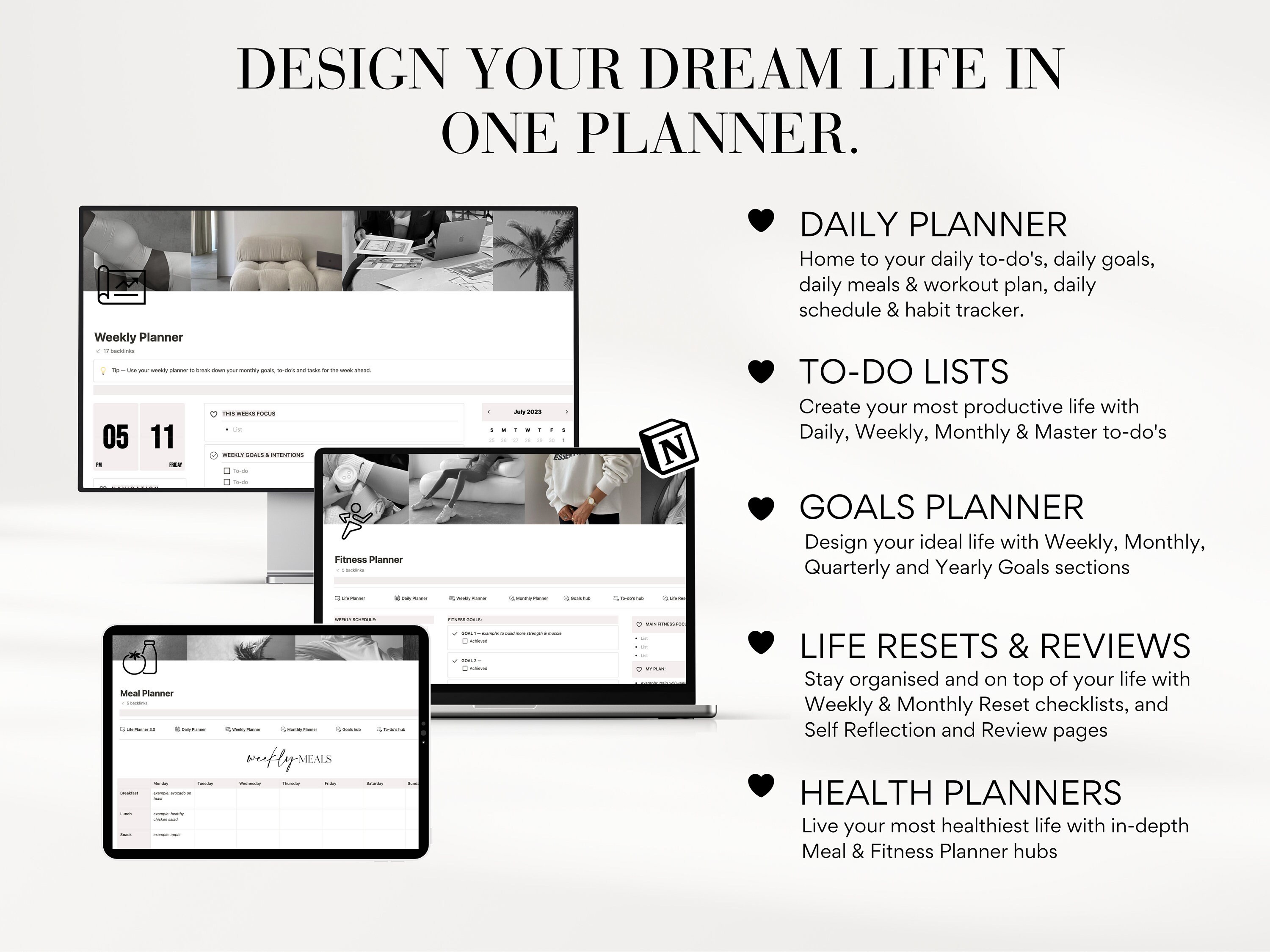 Notion Ultimate Life Planner Template, That Girl Notion Planner ...