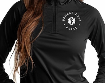 Urgent Care Nurse Jacket, RN Jacket, Nurse Quarter Zip, LPN Gift, ER Nurse, Nurse Gift Idea, Emergency Room Shirt, Zip Nursing Sweatshirt