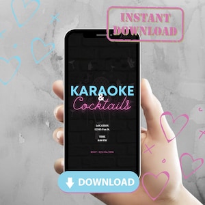 Karaoke Party Invite / Digital Invites
