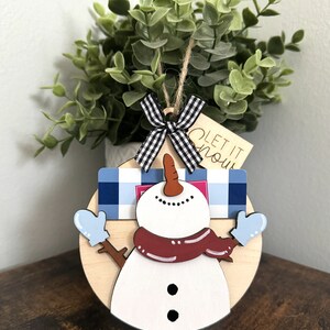 Enfeite de Natal l Enfeite de Boneco de Neve l Porta-Cartão Presente l Presente de Natal