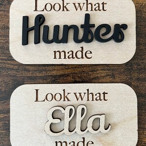 Look What I Made l Name Magnet l Personalized Magnet l Refrigerator Magnet l Artwork l Kids Art l Kids Art Display