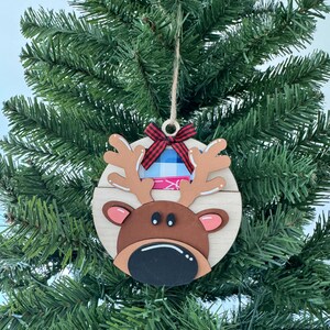 Cadeaukaarthouder l Kerstcadeaukaarthouder l Kerstornament l Rendierornament l Kerstcadeau