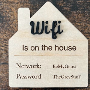 Wifi Magnet l Wifi Password l Fridge Magnet l Custom Wifi Magnets l Rental Home Wifi l Guest Wifi Magnet
