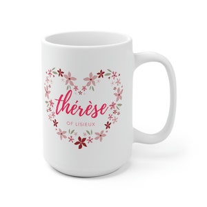 Saint Therese Mug | Little Flower of Lisieux | Coffee Tea Hot Chocolate Gift