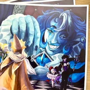 Cookie Run Shadow Milk / Pure Vanilla Cookie Chess Print: 8.5&quot; x 11&quot;