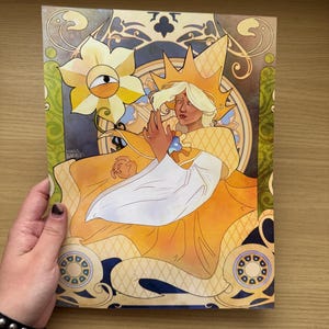 Cookie Run; Pure Vanilla Cookie; Art Nouveau Inspired Print: 8&quot; x 11&quot;