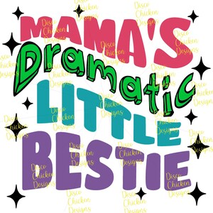 Maglietta per bambini SVG "Little Bestie" drammatica della mamma