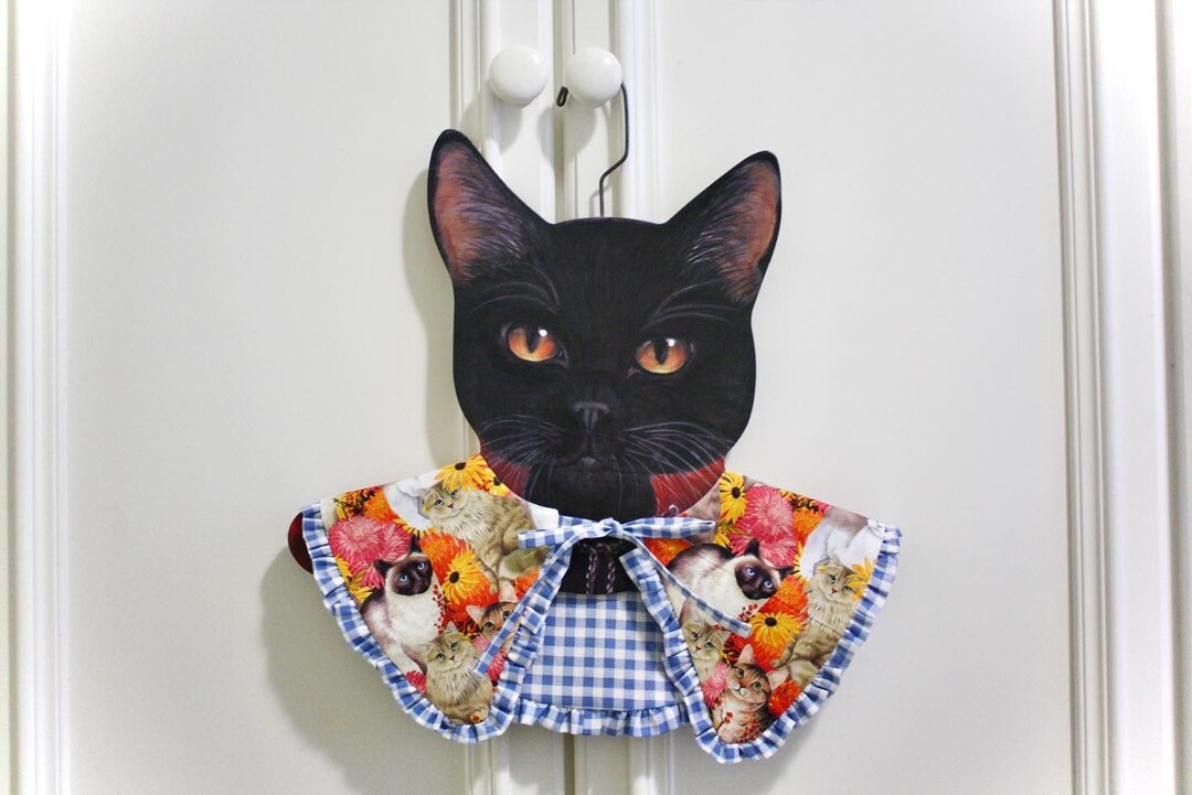 Women’s Detachable Ruffle Poplin Collar - Cat Motif - Etsy