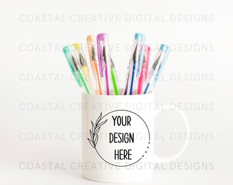 Teacher Mug Mockup Teacher Gift Mockup Stock Photo Mug White Ceramic 11oz Coffee Mug Mock Digital Download JPG Mockup SVG Sublimation Mockup