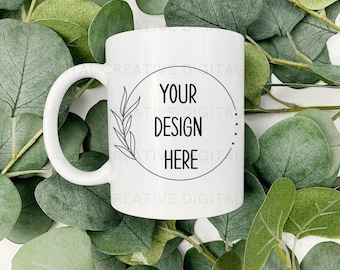 Farmhouse Coffee Mug Mockup, Simple Coffee Cup Digital Download, White Coffee Mug Mockup, 11oz Coffee Cup Mockup, 15oz Mug Stock Photo