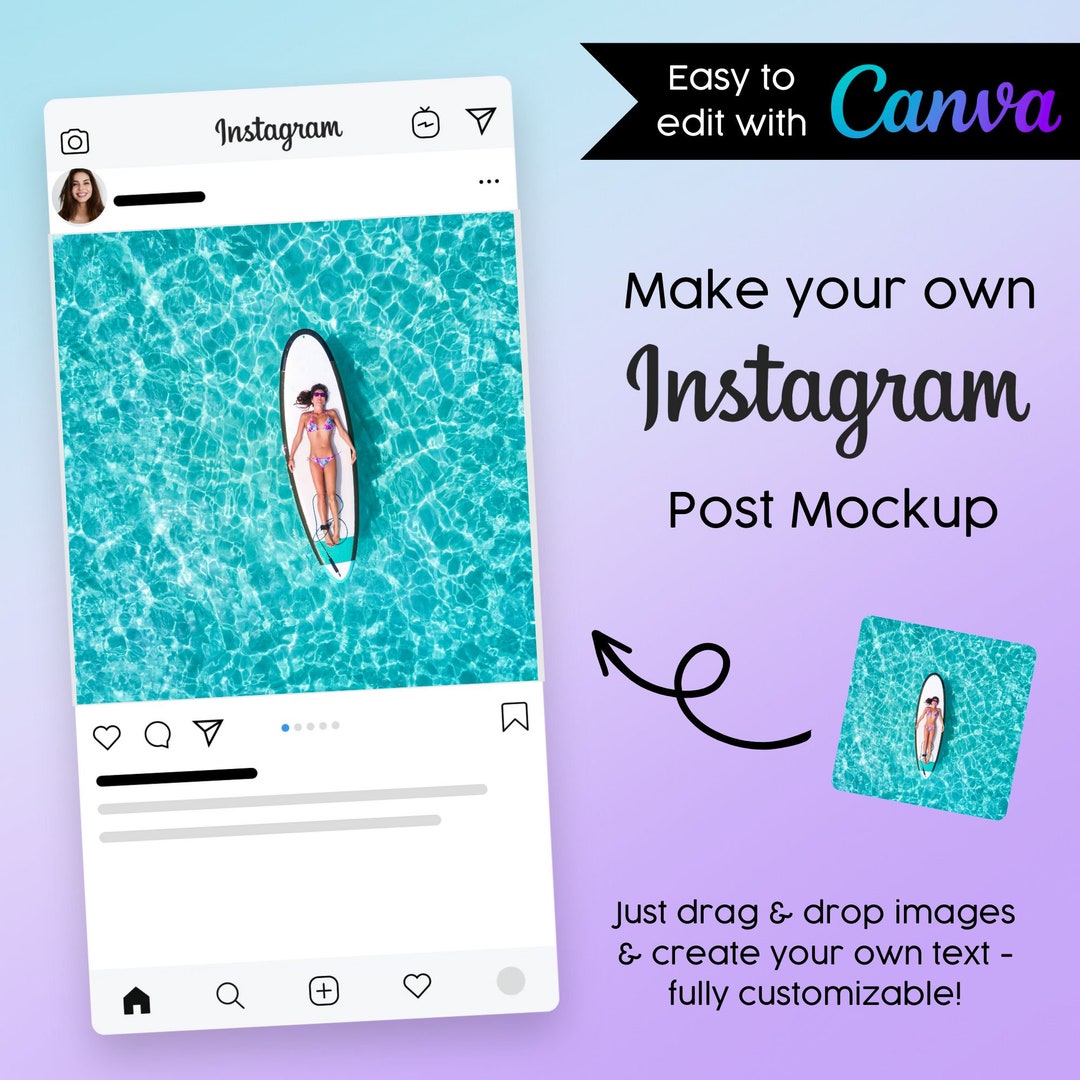 Instagram Post Mockup Template Content Creation UGC Portfolio Mockup ...