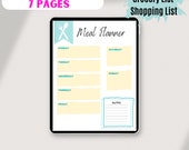 Daily Meal Planner, Digital Grocery List, Digital Meal Planner, Food Diary, Meal Planning Template, Weekly Meal Planner, Health Journal PDF