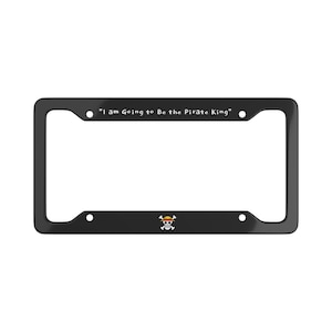 Anime License Plate Frame, Front license plate, Anime Car Accessories, One Piece anime, Luffy, Pirate King, Straw Hats, Anime Gift, JJK