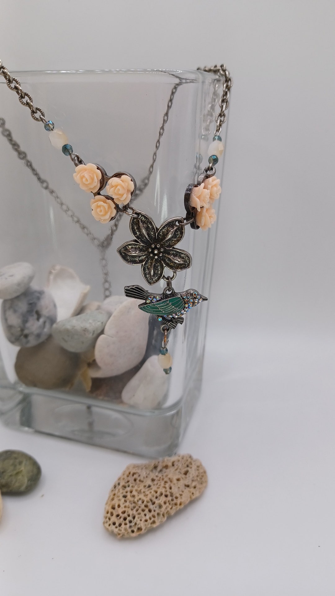 Rose Pink Bird Necklace main image 0
