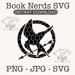 Hunger Games, Geai moqueur, téléchargement numérique SVG, lot, pour l'espace Cricut Design ou autres outils de découpe numériques, Suzanne Collins