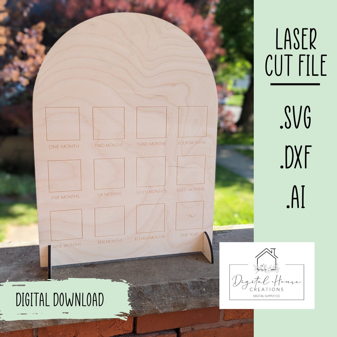 Birthday Milestone File SVG Arch Sign Arch With Stand Digital Download ...
