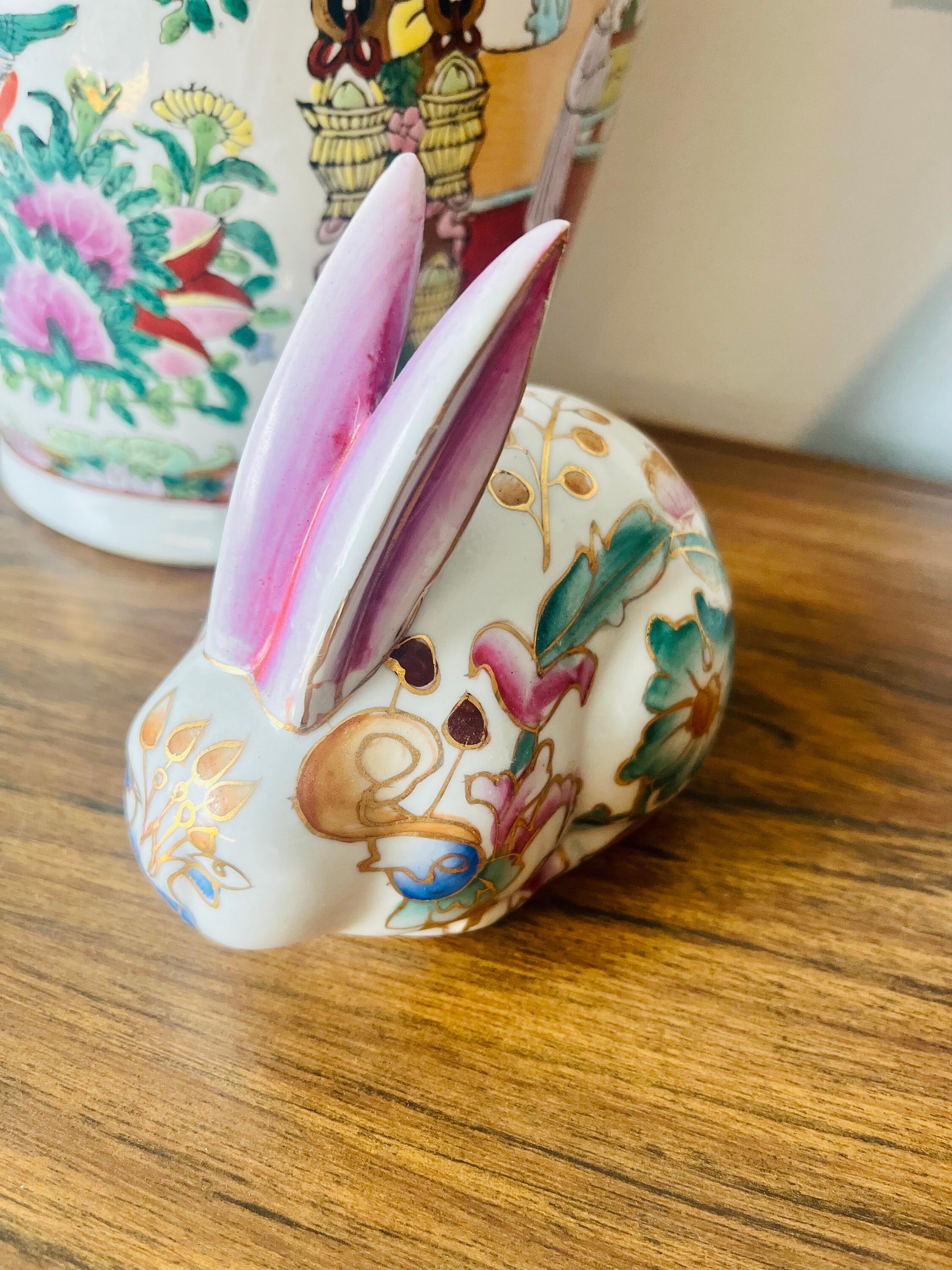Cloisonne' Rabbit Figurine 4.5x4.5 - Etsy