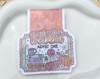 Magnetic Bookmark: Cozy Bookish Fall Page Clip