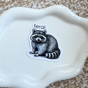 Feral Raccoon Sticker: Funny Animal Decal for Laptop or Tumbler