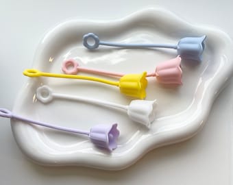 Tulip Straw Topper: Decorative Flower Straw Tip Cover