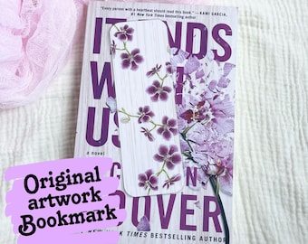It Ends With Us Inspired Bookmark: Orchid Flower Art