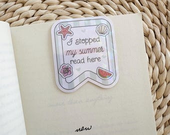 Summer reading magnetic bookmark bookish gift