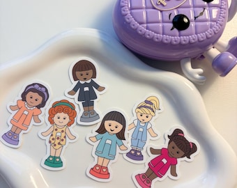 90s Toy Doll Sticker: Retro Laptop Decal