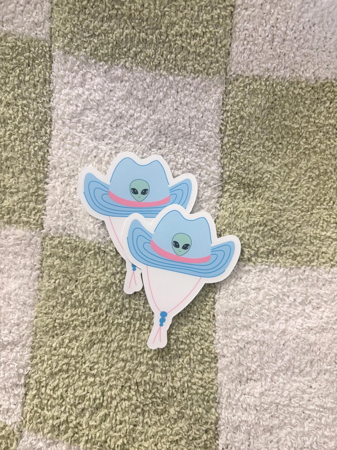 Alien Cowgirl Hat Vinyl Sticker for Tumbler - Etsy