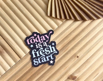 Fresh Start Sticker: Waterproof Laptop Decal