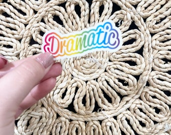 Rainbow dramatic lisa frank inspired water bottle tumbler sticker colorful 90s trend kindle sticker