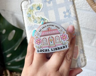 Hot girls support their library acrylic kindle magnet kindle grip, bookish MagSafe kindle grip, bookish gift