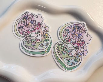 Bookish pocket compact reading sticker