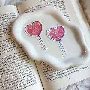 Sucker for reading lollipop glitter vinyl sticker