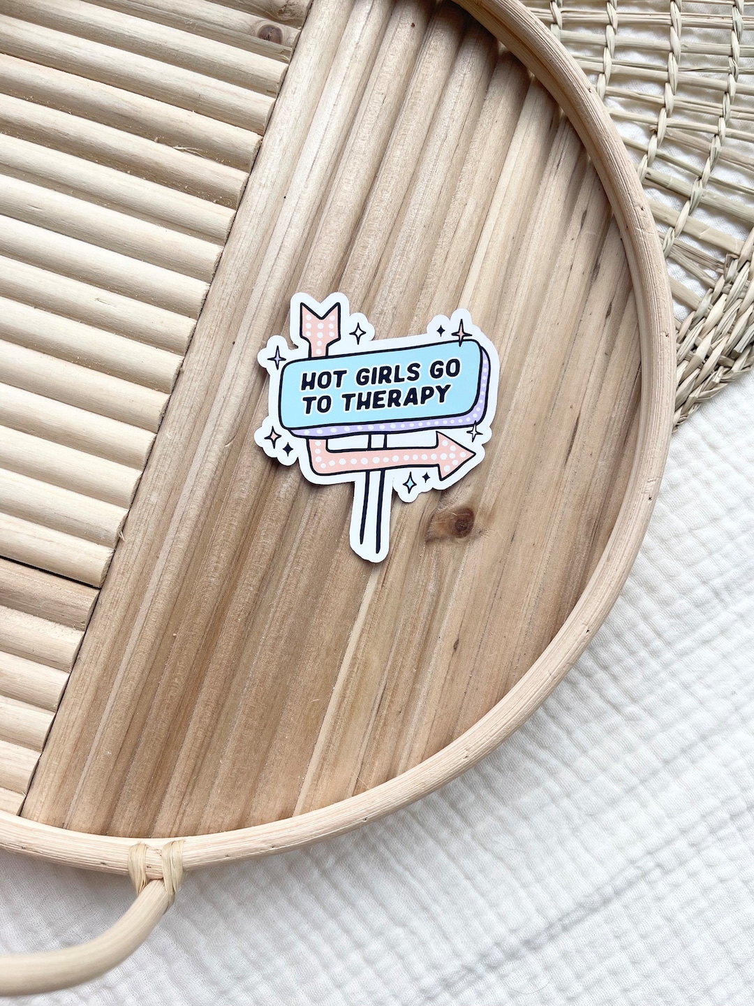 Hot Girls Go to Therapy Laptop Sticker Water Bottle Gift for Therapist ...