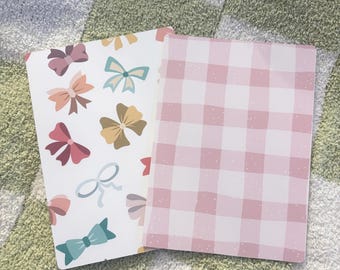 KINDLE CASE INSERT - for Basic 6 inch size printed cardstock bows or pink plaid