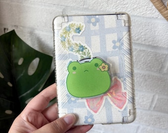 Glitter cute frog kindle grip