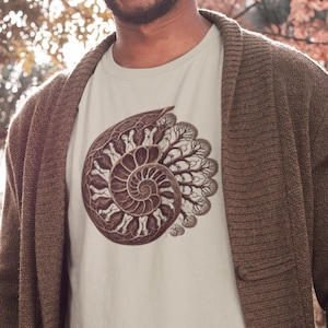 Fibonacci Forest Shell T-Shirt: Celtic Knot Sacred Geometry, Mycelium Art