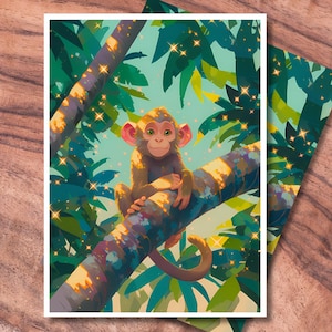 MTG Sleeves, TCG Card Sleeve Protector, Cute Monkey themed Themed Card Sleeve, Trading Card Sleeves, Adorable Gifts for Gamers
