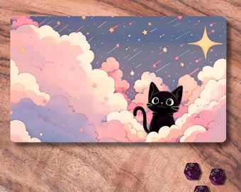 MTG Playmat, Cute Cat TCG Playmat, Pastel Card Playmat, Unofficial MTG Playmat, Gamer Girl Gifts