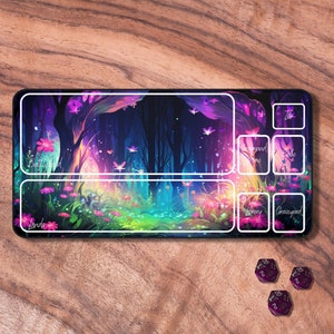 Leuke, roze MTG-speelmat met zones, ruilkaartspelmat, MTG-accessoires, cadeaus voor gamers, neopreen gamingmat