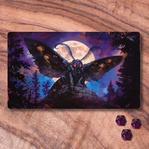 MTG-spelmatta, 80-tals Moth Horror-tema TCG-spelmatta, inofficiell MTG-spelmatta, tillbehör till samlarkortspel