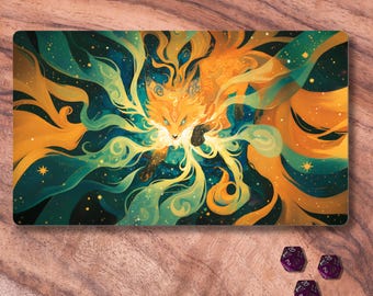 ステンドグラスフォックスアートプレイマット：MTGプレイマット