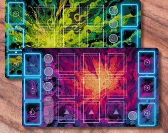 Tapete compatible con Radlands, paquete no oficial de tapetes de Radlands, mejora de juego de mesa, regalo para amantes de los juegos de mesa, set de tapetes para 2 jugadores