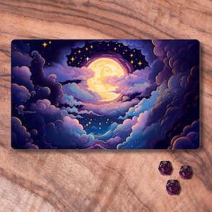 Tapis de jeu MTG, tapis de jeu TCG sur le thème du ciel nocturne, tapis de jeu MTG non officiel, accessoires de jeux de cartes à collectionner, cadeaux pour les joueurs