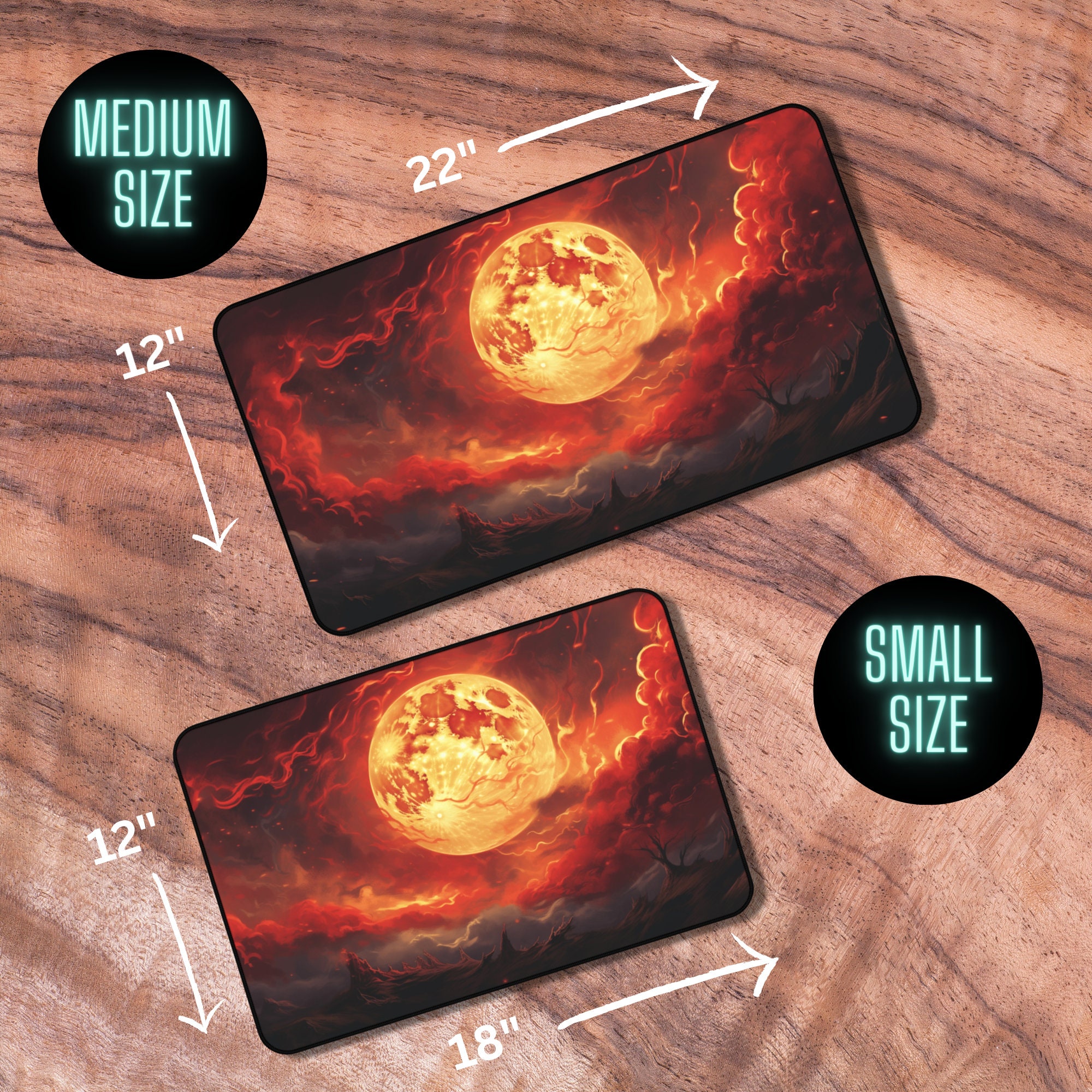 Tapis De Jeu MTG Avec Zones - Bords Cousus - Surface Caoutchouc - Sac étanche Inclus - Design Ancient Hellkite - MPLR