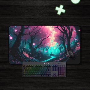 Alfombrilla de escritorio de fantasía, alfombrilla de ratón para juegos, alfombrilla de ratón grande, alfombrilla de ratón XL, alfombrilla de ratón para juegos, alfombrilla de ratón de anime, regalo nerd para él, tapete de juego de cartas